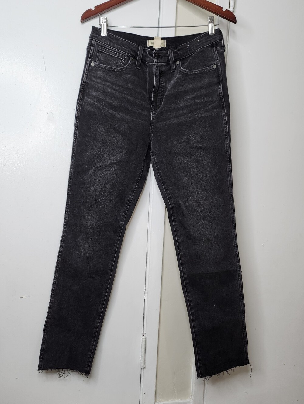 Madewell Black Faded Stove Pipe Jeans